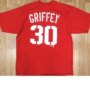 2000 KEN GRIFFEY JR. #30 CINCINNATI REDS 100% COTTON T-SHIRT Sz X-LARGE, XL